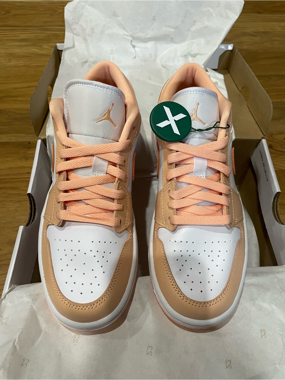 Nike Air Jordan 1 Low Women’s Peach/White Sneakers